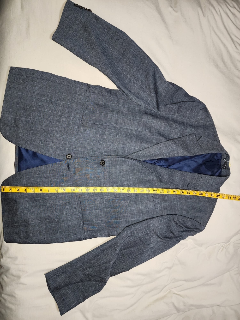 Ralph Lauren Gray-Blue Plaid Sport Coat